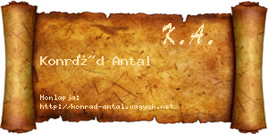 Konrád Antal névjegykártya